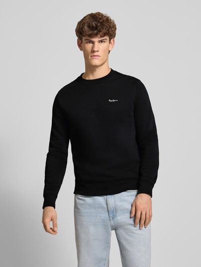 Pepe Jeans Regular fit sweatshirt van katoenmix, model 'GRIFFIN' Zwart - 4