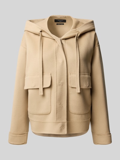 Weekend Max Mara Regular Fit Jacke mit Kapuze aus Woll-Mix Modell 'GARY' Camel 2