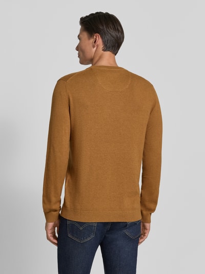 Tom Tailor Regular Fit Pullover aus reiner Baumwolle Camel 5