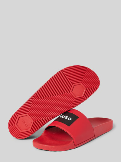 HUGO Slides mit Label-Print Modell 'Timein' Rot 4