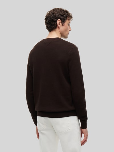 Tommy Hilfiger Regular Fit Pullover aus reiner Baumwolle                                                                                                                                                                                                                                                                                 Dunkelbraun 5