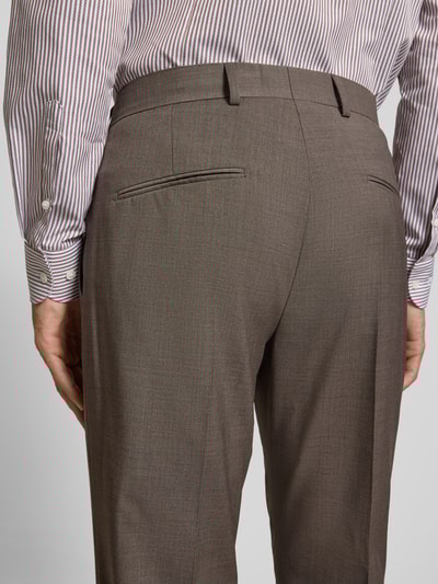 Tiger Of Sweden Anzughose mit Bügelfalten Modell 'Tenuta' Mittelbraun 3