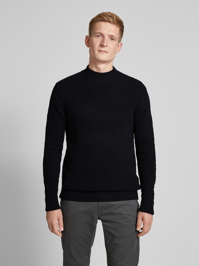 Drykorn Gebreide pullover met opstaande kraag, model 'ZAYYN' Zwart - 4