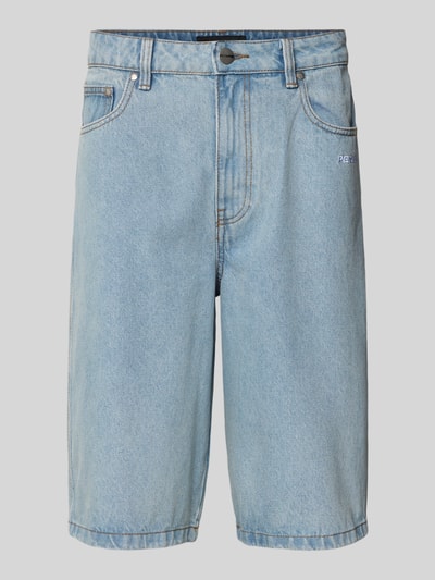 Pegador Bermuda met labelstitching, model 'KOLAR JORTS' Jeansblauw - 2