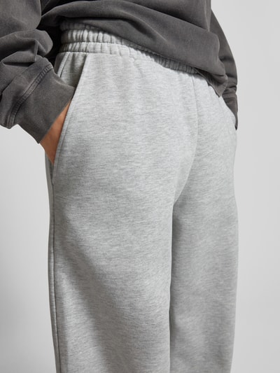 WEEKDAY Wide leg sweatpants met elastische band Lichtgrijs gemêleerd - 3