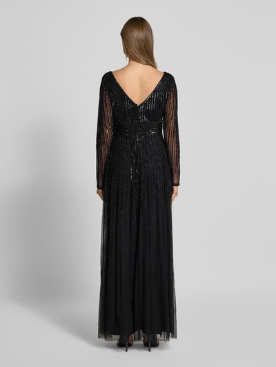 LACE & BEADS Avondjurk met V-hals Zwart - 5