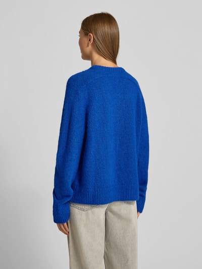 Jake*s Casual Sweter z dzianiny o kroju oversized z prążkowanymi wykończeniami Niebieski 5
