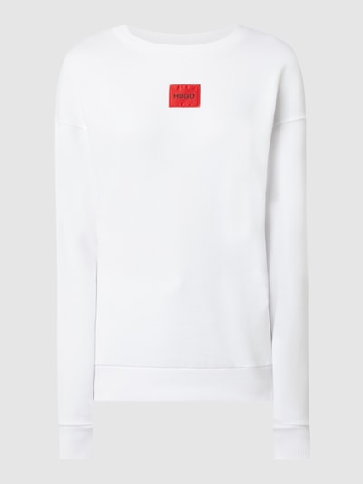 HUGO Sweatshirt mit Label-Patch Weiss 2