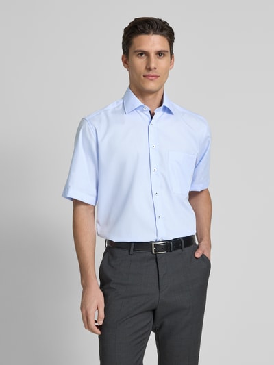 ETERNA Comfort fit zakelijk overhemd met knoopsluiting Bleu - 4