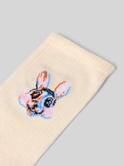 PAUL SMITH Socken mit elastischem Rippenbündchen Modell 'Lamine Bunny' Offwhite 2