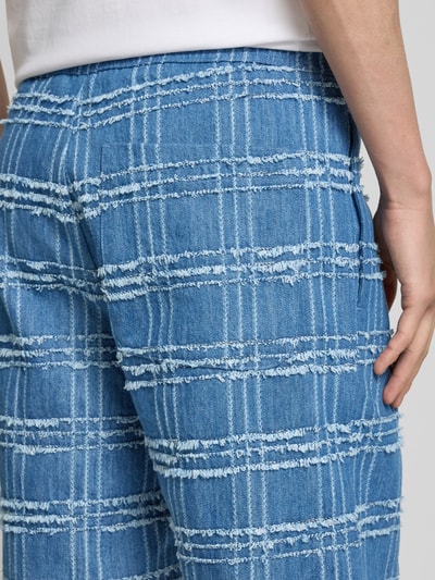 Samsøe Samsøe Regular Fit Shorts mit Strukturmuster Modell 'SASONNY' Jeansblau 3