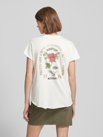Only T-shirt met motiefprint, model 'LUCY' Ecru - 5