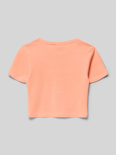 Produktfoto, Regular Fit T-Shirt aus reiner Baumwolle von s.Oliver RED LABEL in zartem Apricot, unifarben, Kurzarm, Rundhalsausschnitt