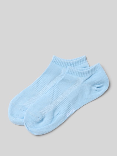 Produktfoto, Ankle Socks im 2er-Pack mit gerippten Bündchen von Snocks, hellblau, Mischung bawełny, z dodatkiem streczu, zestaw 2 szt.