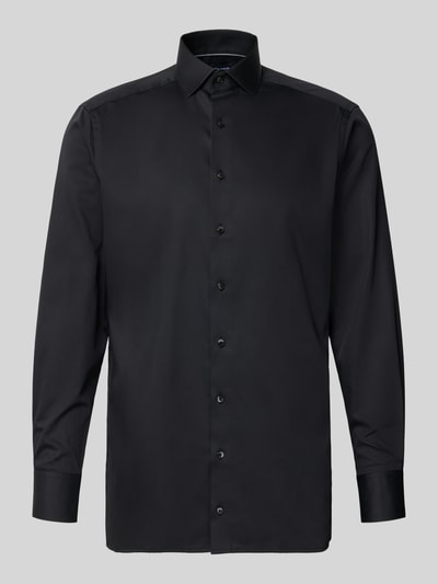 OLYMP Modern Fit Businesshemd aus reiner Baumwolle Modell 'Global Kent' Black 1
