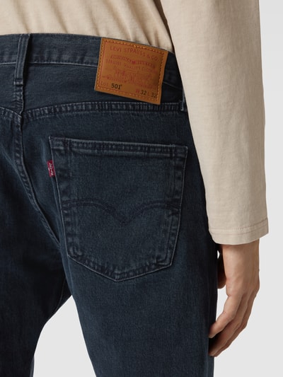 Levi's® Jeansy z prostą nogawką i 5 kieszeniami model ‘501 BLUE BLACK STRETCH’ Ciemnoniebieski 3