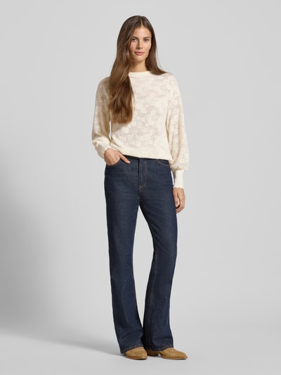 Zero Pullover met ballonmouwen Ecru - 1