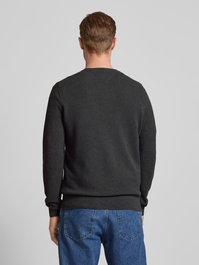 Tommy Hilfiger Gebreide pullover met ronde hals Antraciet - 5