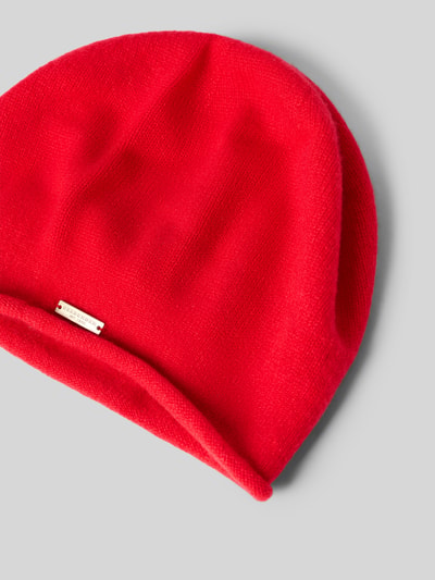 Seeberger Mütze aus Kaschmir mit Label-Detail Rot 2