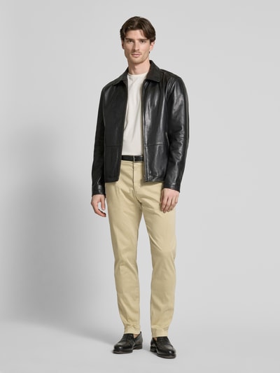 Strellson Slim fit chino met logo-applicatie, model 'Tius' Beige - 1