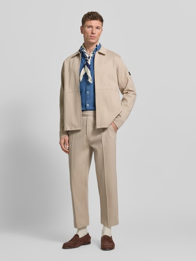 BOSS Orange Spodnie dresowe o kroju relaxed fit z mieszanki bawełny model 'SE_TWIST' Piaskowy 1