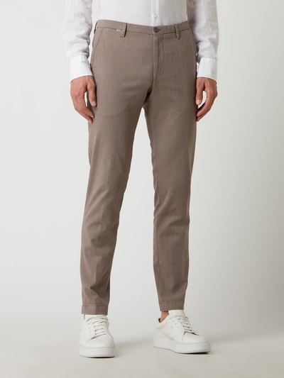 Cinque Grey Slim fit stoffen broek met stretch, model 'CiBrody' Lichtbruin - 4