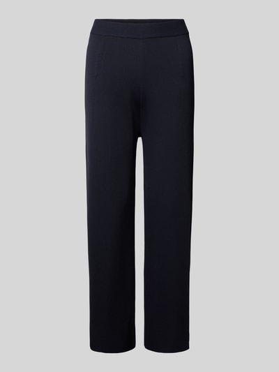Produktfoto, Jogpants aus Viskose-Mix mit elastischem Bund von Christian Berg Woman Selection, dunkelblau, gerade Form, glatte Textur