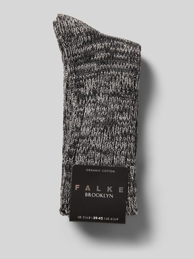 Falke Sokken met ribboord, model 'Brooklyn' Zwart - 3