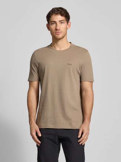 BOSS Green T-Shirt mit Label-Stitching Modell 'Taddy' Beige 4