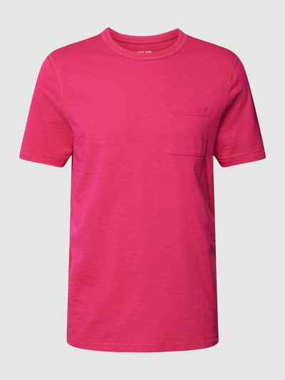 MCNEAL T-shirt z efektem melanżu i kieszenią na piersi Mocnoróżowy 2