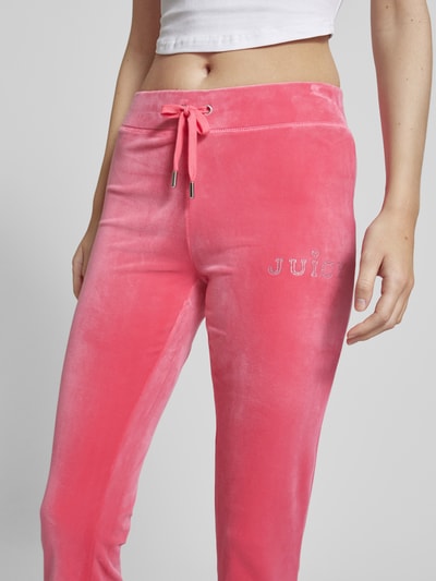 Juicy Couture Sweatpants met labeldetail Felroze - 3