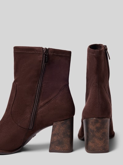 Tamaris Stiefeletten mit Blockabsatz Dunkelbraun 2