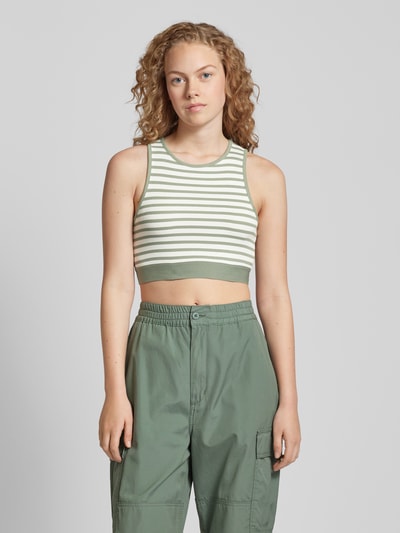 Only Crop Top mit Streifenmuster Modell 'MIMI' Schilf 4