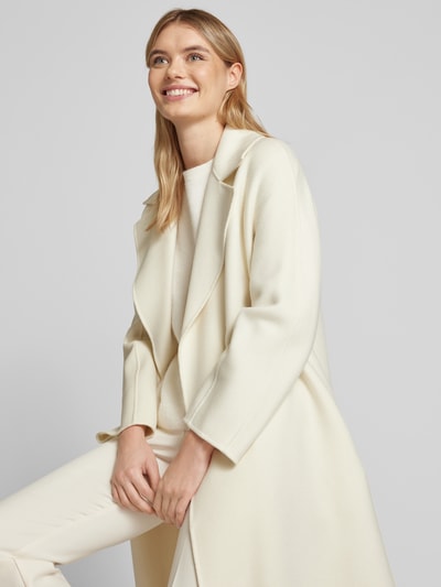 Max Mara Studio Wollmantel mit Reverskragen und Kaschmir-Anteil Modell 'CLES' Weiss 3