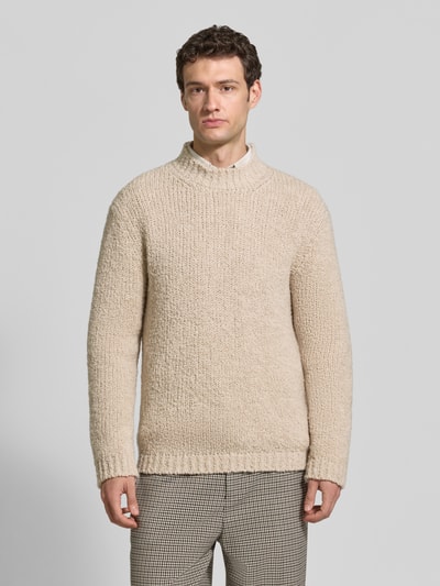 Marc O'Polo Oversized Fit Pullover aus Schurwoll-Mix Beige 4