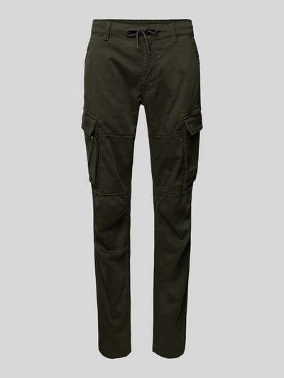 PME Legend Spodnie cargo o kroju tapered fit z tunelem Oliwkowy 2