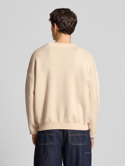 PROHIBITED Oversized Strickpullover mit gerippten Abschlüssen Ecru 5