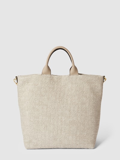 Abro Strandtasche mit Label-Applikation Modell 'POPPY' Ecru 4