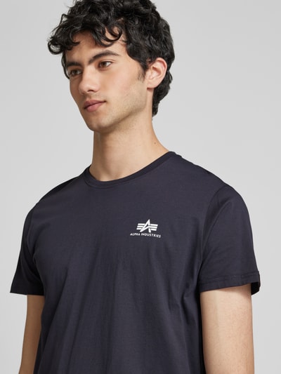 Alpha Industries T-shirt z nadrukiem z logo Ciemnoniebieski 3