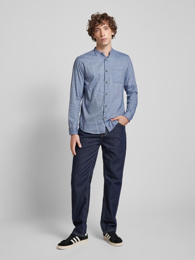 Jack & Jones Regular fit vrijetijdsoverhemd met borstzak Bleu - 1