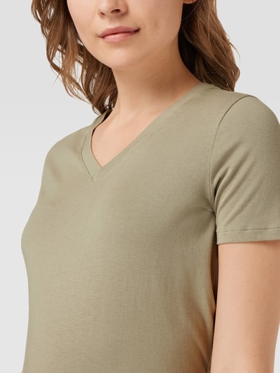 Marc O'Polo T-Shirt mit V-Ausschnitt Khaki 3