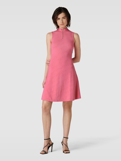 HUGO Mini-jurk met all-over logo, model 'Nessira' Neon roze - 1