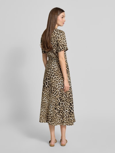 Jake*s Casual A-Linien Wickelkleid aus Viskose-Mix Sand 5