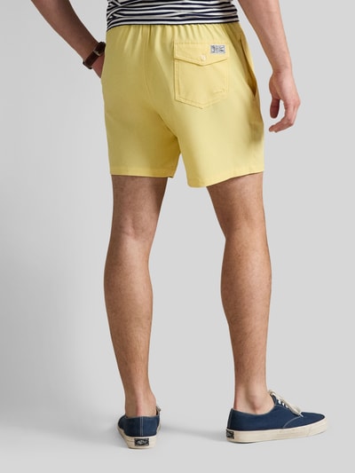 Polo Ralph Lauren Underwear Badeshorts mit Logo-Stitching Modell 'TRAVELER' GELB 5