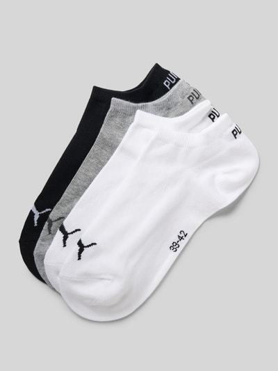 Produktfoto, Sneakersocken mit Logo im 4er-Pack von PUMA, mieszanka bawełny z dodatkiem streczu, dopasowany krój, zestaw 4 szt.