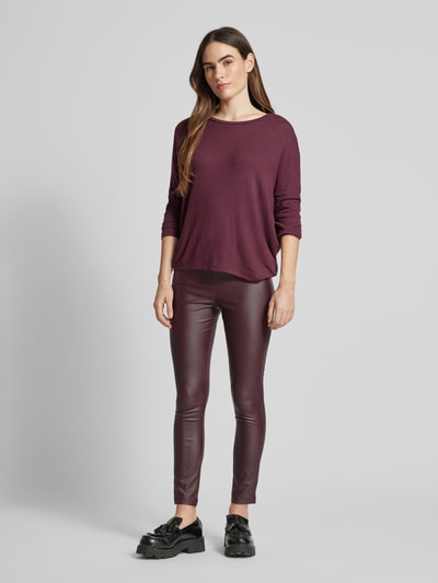 Soyaconcept Leggings mit elastischem Bund Modell 'Pam' Bordeaux 1