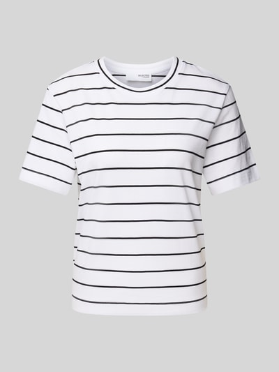 Selected Femme T-Shirt mit Rundhalsausschnitt Modell 'ESSENTIAL' Weiss 2