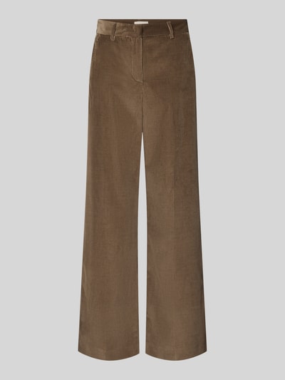 Weekend Max Mara Regular Fit Cordhose mit Bundfalte Taupe 2