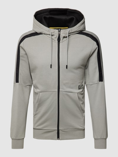 EA7 Emporio Armani Sweatjack met labeldetail Middengrijs - 2