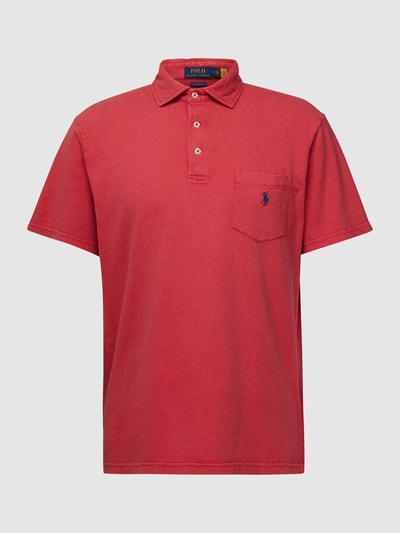 Polo Ralph Lauren Poloshirt  mit Logo-Stitching und Brusttasche Rot 2